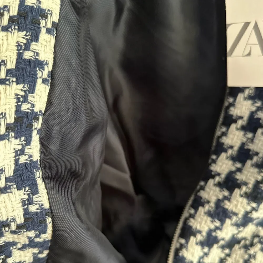 Zara Co-Ord Set Textured Bomber Shorts New - Picture 11 of 12